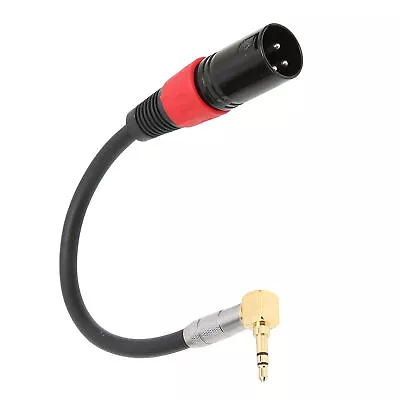 TRS Male To XLR Male Cable 90 Degree Stereo Mic Auxiliary Wire For Computers GDS • £10.57