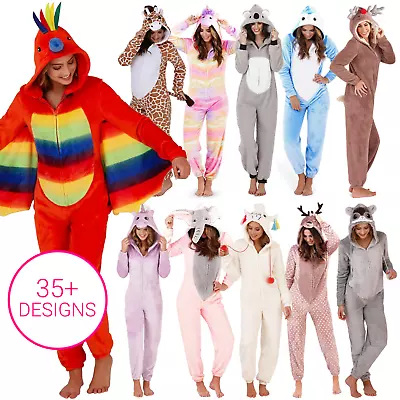 Womens Pyjamas Jumpsuit 1onesie Ladies Fleece All In One Gifts For Her Women • £12.99