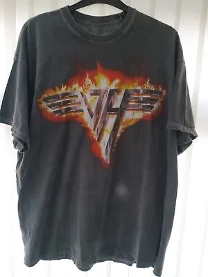 Van Halen Flame Logo Gray Tee Shirt Dress Oversized S/M • £25