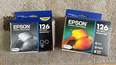 2021/25 Genuine Set 5 Epson 126 Ink T126 Stylus NX330 WorkForce 630 WF-7010 New • $40