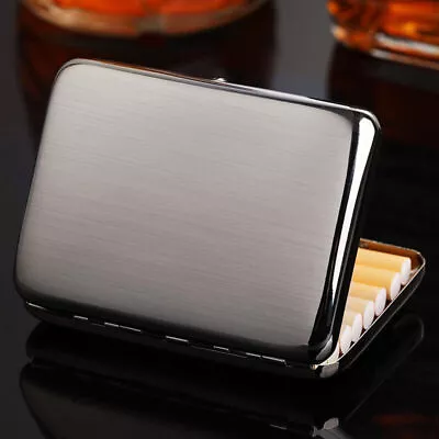 New Pure Copper Metal Chrome Cigarette Case Holder Cardcase For 100's Cigarettes • $11