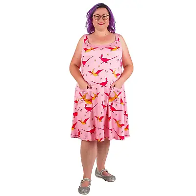 Dinoquirky Dinosaur Pinafore Dress • $75