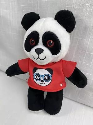 Build A Bear Mini Panda Bear With Cool On Front Of Shirt Red Embroidered Eyes • $10.60