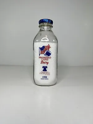 Vintage Promised Land Dairy Milk Bottle Limited Edition 1998 Floresville Texas  • $34.99