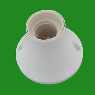 1x Edison Screw White Batten Ceiling Lamp Holder ES E27 Light Bulb Socket Fixing • £7.99