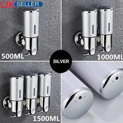 £14.99 • Buy Soap Dispenser Wall Mounted Liquid Bathroom Hand Soap Shower Gel Shampoo 3 Size