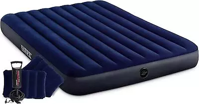 Intex 64765 Dura-Beam Standard Series Classic Downy Airbed W/ Hand Pump Queen • £28.99