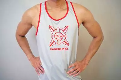 Hawkins Pool Lifeguard Y-Back Muscle Tank Top • $28