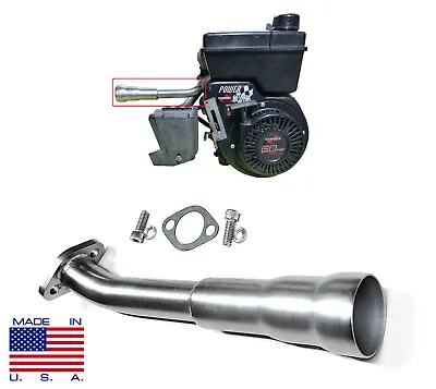 Tecumseh 5.0-6.5 OHV Engine Header Exhaust Pipe For Go Kart Fun Cart Minibike.  • $44.80