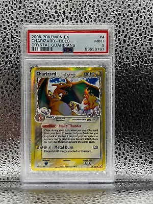 2006 Pokemon Crystal Guardians EX Charizard Holo 4/100 PSA 9 MINT • $579.06