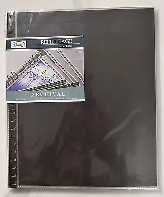 8.5” X 11” Archival Acid Free 10 Inserts Photo Portfolio Sheet Universal Holes • $14.95