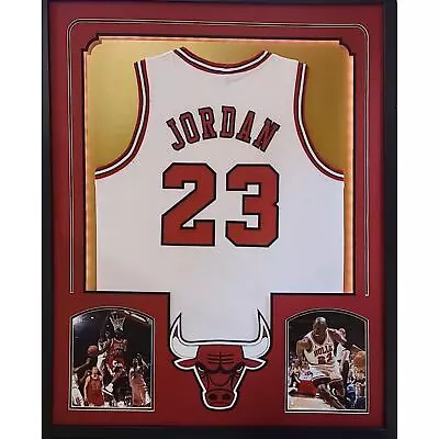 Michael Jordan UNSIGNED LED Framed Jersey Chicago Bulls • $971.99