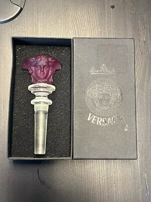 Rosenthal Versace Amethyst Medusa Lead Crystal Wine Stopper Purple  • $80