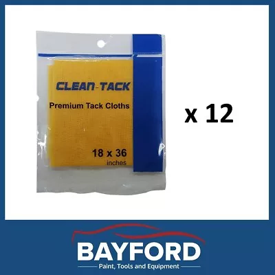 Yellow Tack Cloth 12 Pack Premium  • $17