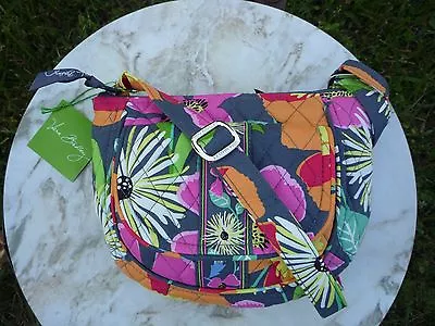 Vera Bradley Lizzy Lightweight Cotton Print Crossbody Bag In Jazzy Blooms NEW • $39.99