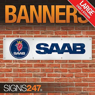 SAAB Car Garage Workshop Banner LARGE PVC Sign Display Motorsport • $33.94