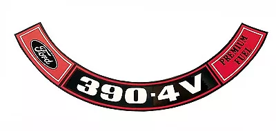 Mustang Air Cleaner Decal 390 4V Ford Premium Fuel 1970 - 1971 • $10.15