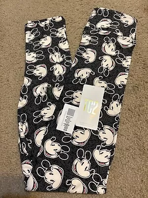 LuLaRoe Disney Mickey Mini Mouse Ears Buttery Soft Leggings TC2 Black • $15