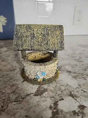 Miniature Moss Wishing Well Faux Stone For Fairy Gnome Troll Pixie Garden • $14.95