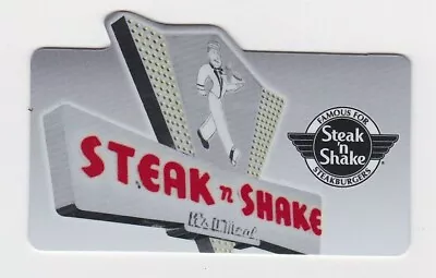 Steak N Shake Old Time Vintage Sign Marquee Carhop Die-Cut 2012 Gift Card • $2.49