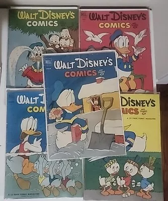 VINTAGE 1950/60s DELL COMICS 10 CENT WALT DISNEY'S DONALD DUCK LOT OF 5 • $49.99