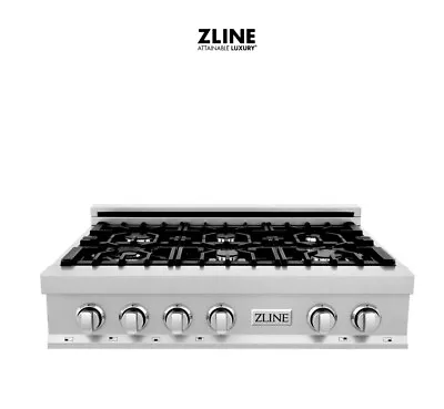 ZLINE KITCHEN Professional 36-in 6 Burners Stainless Steel Gas Cooktop • $1250