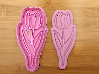 $6.80 • Buy Tulip Flower Cookie Stamp Mother's Day Mum Embosser Fondant Mold