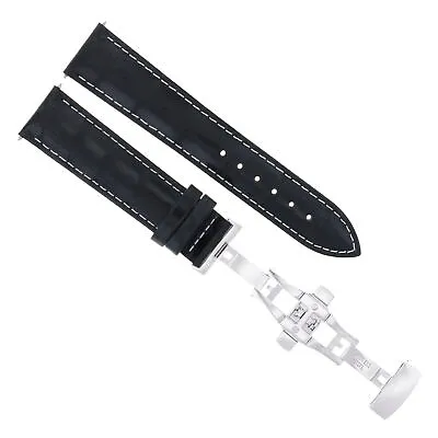 20mm Leather Watch Band Strap For Maurice Lacroix Pontos Pt6168-ss002-331 Black • $29.95