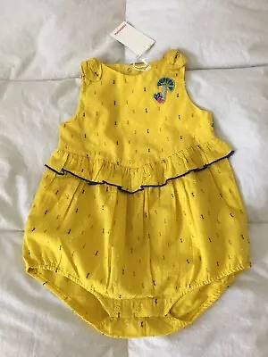 Nwt Catimini Yellow Cotton Blend One Piece Baby Size 18m • $49.99
