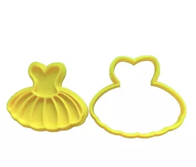 3D Ballet Tutu Cookie Cutter & Embosser Biscuit Icing Fondant Baking Cake Clay • £4.99