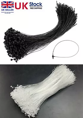 £9.99 • Buy 3'' 5'' 7'' Hang Tag Nylon String Snap Lock Pin Loop Fastener Hook Tie Saver Bag