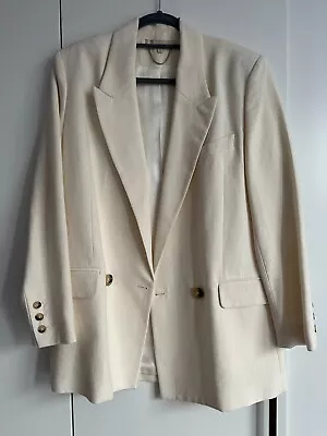 Vanessa Bruno Double Breasted Blazer (Ivory/Ecru) - Size FR40 (UK 12) - RRP £350 • £85