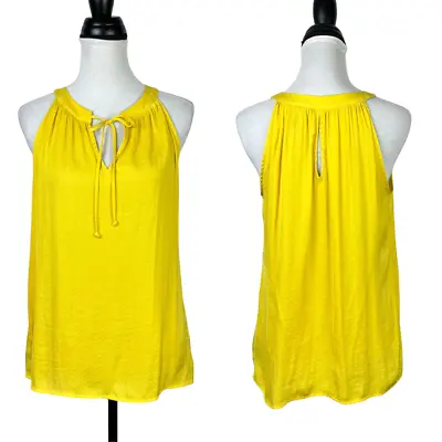 Cabi #5725 Sunshine Cami Small Women Solid Yellow Dot Sleeveless Tank Blouse • $19.99