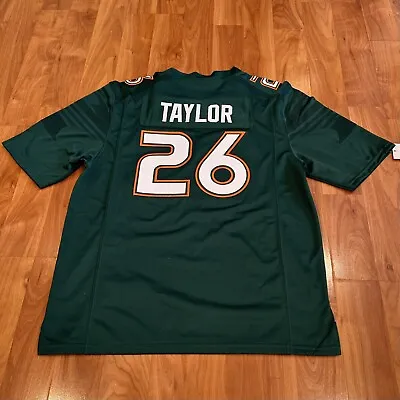 Sean Taylor Miami Hurricanes Jersey Size L College Football Throwback Stitched • $129.97