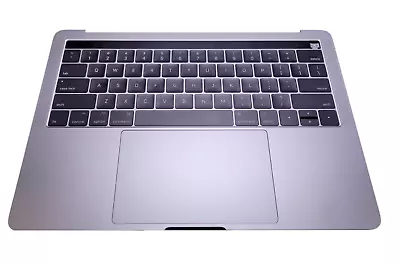 OEM SPACE GRAY Top Case Palmrest + Keyboard +Battery For 13  MacBook Pro A1706 B • $76.95