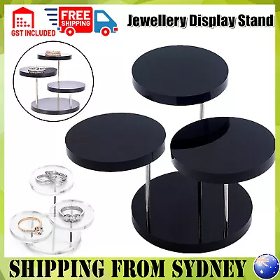 $7.99 • Buy Jewellery Display Stand Transparent Acrylic Riser Stand Holder Rotate Organisers