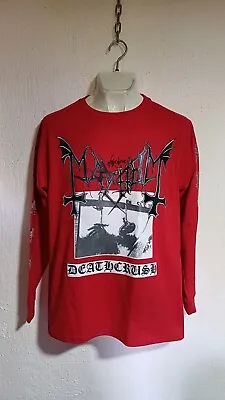 Mayhem Deathcrush Long Sleeve T Shirt Black Metal Emperor Darkthrone Immortal • $30