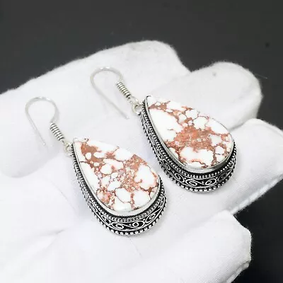 Wild Horse Jasper Gemstone Earrings Handmade 925 Sterling Silver Earring • $24.99