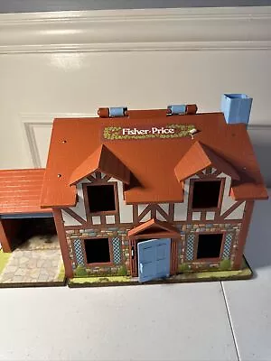 Fisher Price Little People Play Family 952 Brown Tudor House Furniture Vintage • $19