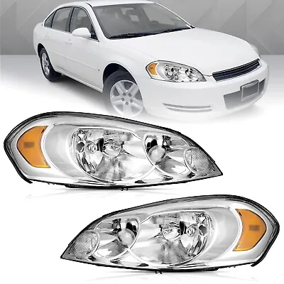 WEELMOTO Chrome Headlights For 2006-2013 Chevy Impala /06-07 Chevy Monte Carlo • $63.45