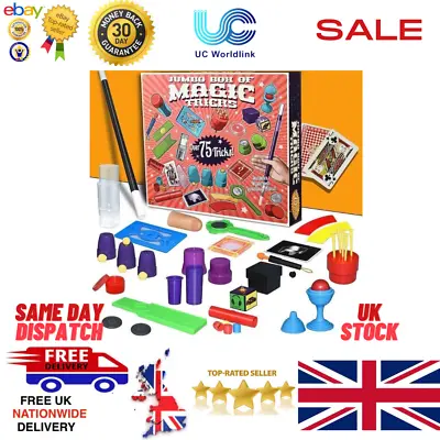 Mayatra's Jumbo Box Of Magic Tricks Gift For Kids. UK Stock **Free Postage UK** • £8