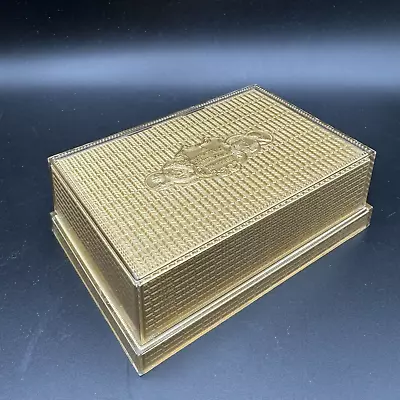 Vintage LONGINES-WITTNAUER Watch BOX ONLY Presentation Case Gold Plastic • $14.95