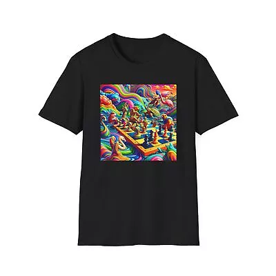 Psychedelic Trippy Game Of Chess Softstyle T-Shirt • $17.83