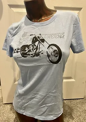 Women's Va Va Vroom Chopper Ride Blue Tee T Shirt Moto Motorcycle Nwt Xl • $17.99