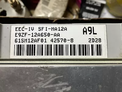 1989-1993 Ford Mustang 5.0 V8 A9L Engine Control Module Computer PCM ECM ECU • $400