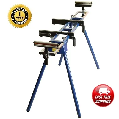 Universal Mitre Saw Leg Stand Table Bench Extendable Strong Double Bar Rollers • £79.90