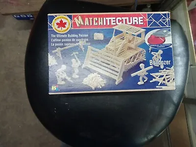 Matchitecture 6640 - Bulldozer Wooden Matchstick Model Kit - New In Box • $25