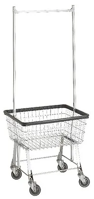 Laundry Basket Commercial Wire Laundromat Cart W/hanger Rack! New! • $229