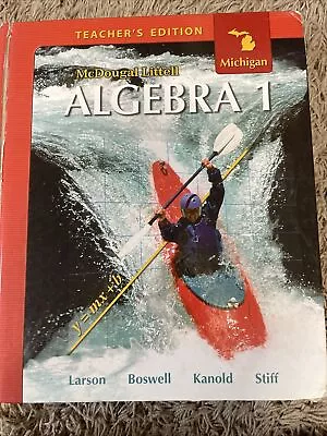 Mcdougal Littell Algebra 1 Teachers’s Edition-Michigan AND Worked Out Solution K • $49