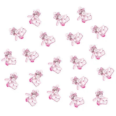 Baby Shower First Birthday Gift Charms Party Bags & Favours: Pink Teddy Bears • £2.99